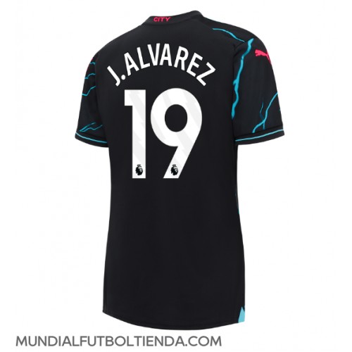 Camiseta Manchester City Julian Alvarez #19 Tercera Equipación Replica 2023-24 para mujer mangas cortas